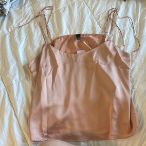 pink silk top